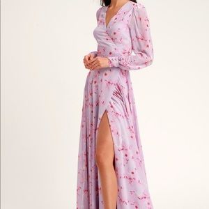 My Whole Heart Lavender Floral Print Long Sleeve